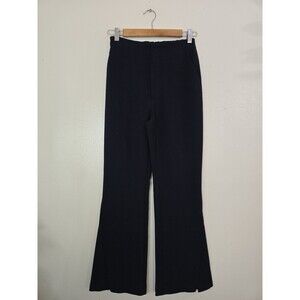 Abercrombie & Fitch Navy Blue Flare Pointe Dress Pants Size 27/4S Split Hem